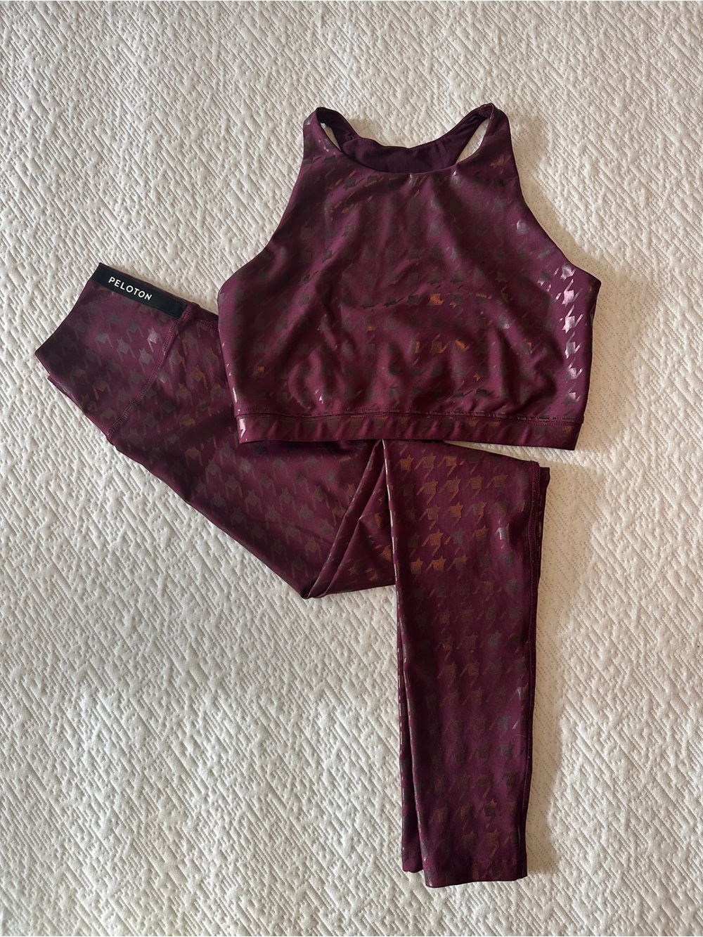 Peloton Show Up Printed Bra & Legging Set | Bra L Leggings M